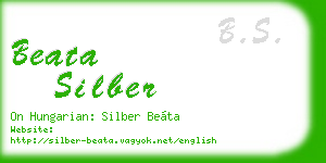 beata silber business card